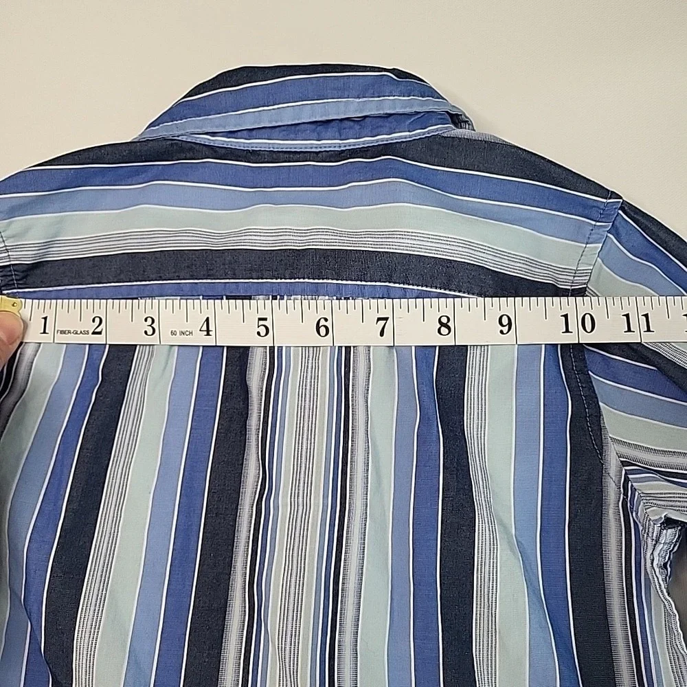 BABY GAP Y2K 2012 Button Up Blue Striped Shirt‎ Toddler Boys 2T Years